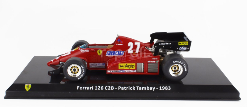 Edicola Ferrari F1 126 C2b N 27 Season 1983 Patrick Tambay - Con Vetrina - With Showcase 1:24 Red