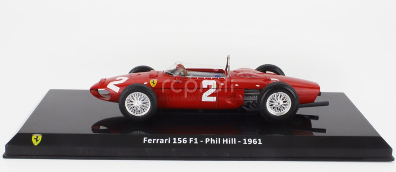 Edicola Ferrari F1  156 N 2 World Champion Season 1961 Phil Hill - Con Vetrina - With Showcase 1:24 Red