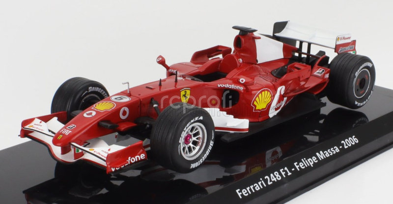 Edicola Ferrari F1  248 F1 N 6 Season 2006 Felipe Massa - Con Vetrina - With Showcase 1:24 Červená Bílá