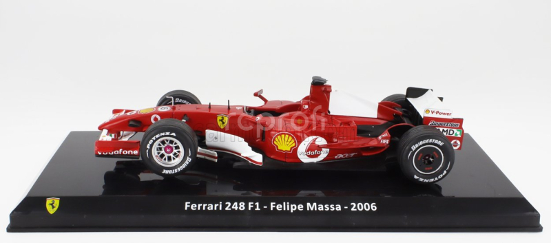 Edicola Ferrari F1  248 F1 N 6 Season 2006 Felipe Massa - Con Vetrina - With Showcase 1:24 Červená Bílá