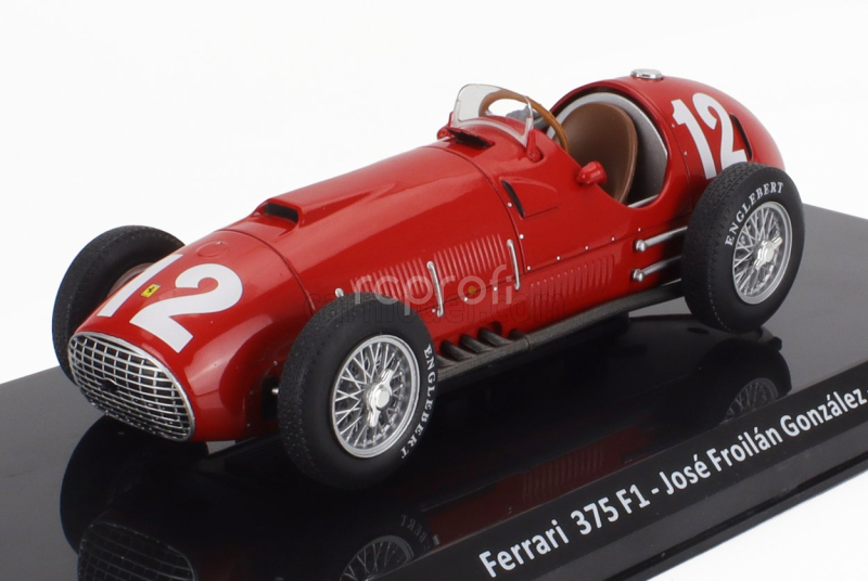 Edicola Ferrari F1  375 N 12 Season951 Jose Froilan Gonzalez - Con Vetrina - With Showcase 1:24 Red