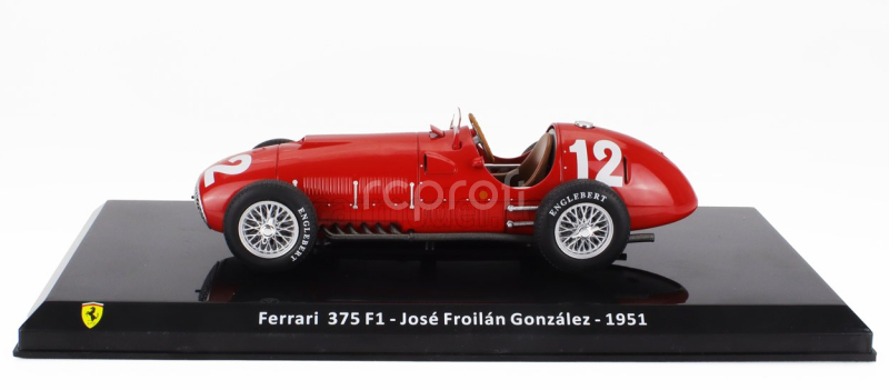 Edicola Ferrari F1  375 N 12 Season951 Jose Froilan Gonzalez - Con Vetrina - With Showcase 1:24 Red