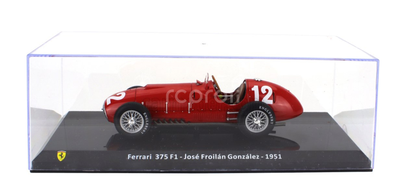 Edicola Ferrari F1  375 N 12 Season951 Jose Froilan Gonzalez - Con Vetrina - With Showcase 1:24 Red