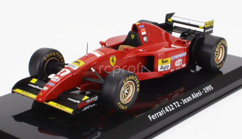 Edicola Ferrari F1  412 T2 N 27 Season 1995 Jean Alesi - Con Vetrina - With Showcase 1:24 Červená Černá