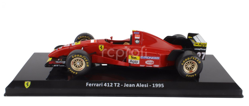 Edicola Ferrari F1  412 T2 N 27 Season 1995 Jean Alesi - Con Vetrina - With Showcase 1:24 Červená Černá