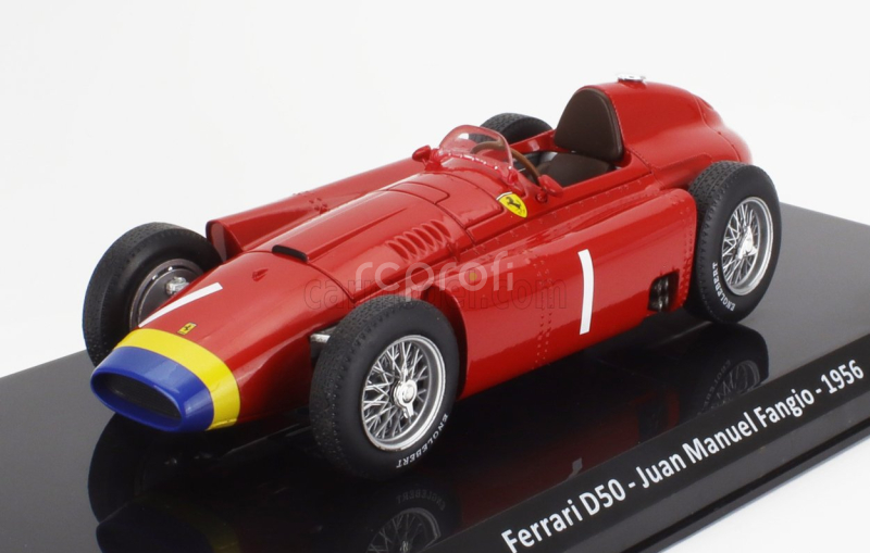 Edicola Ferrari F1  D50 N 1 World Champion Season 1956 Juan Manuel Fangio - Con Vetrina - With Showcase 1:24 Red