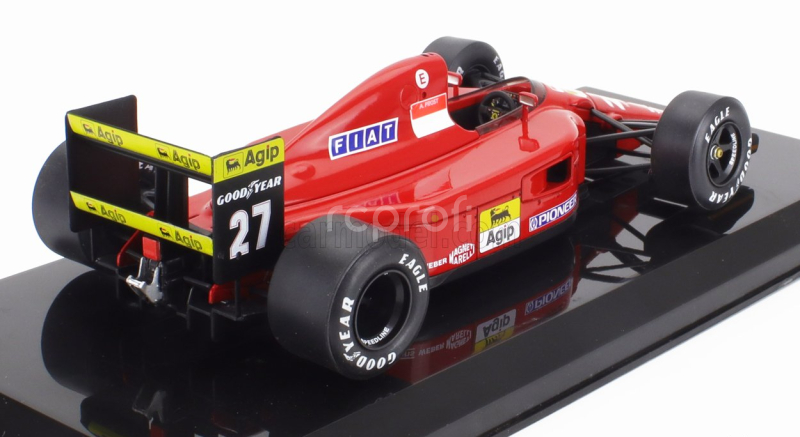 Edicola Ferrari F1  F1-91 N 27 Season 1991 Alain Prost - Con Vetrina - With Showcase 1:24 Červená Černá