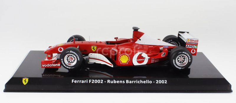 Edicola Ferrari F1  F2002 N 2 Season 2002 Rubens Barrichello - Con Vetrina - With Showcase 1:24 Red