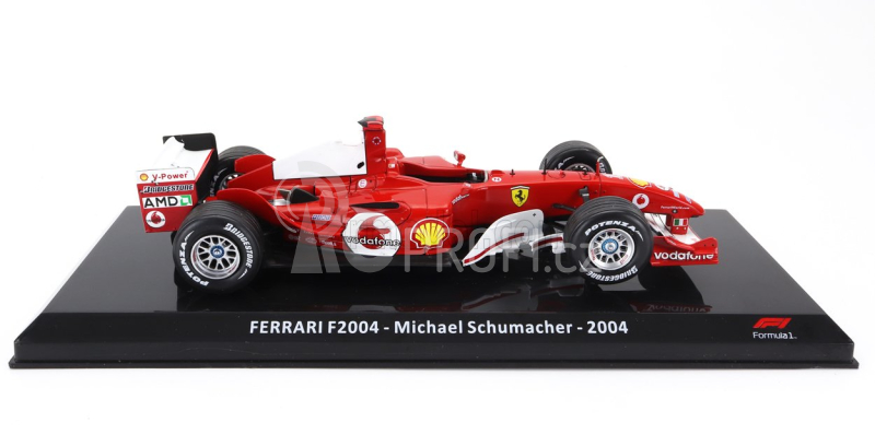 Edicola Ferrari F1  F2004 N 1 World Champion Season 2004 Michael Schumacher - Blister Box 1:24 Červená Bílá