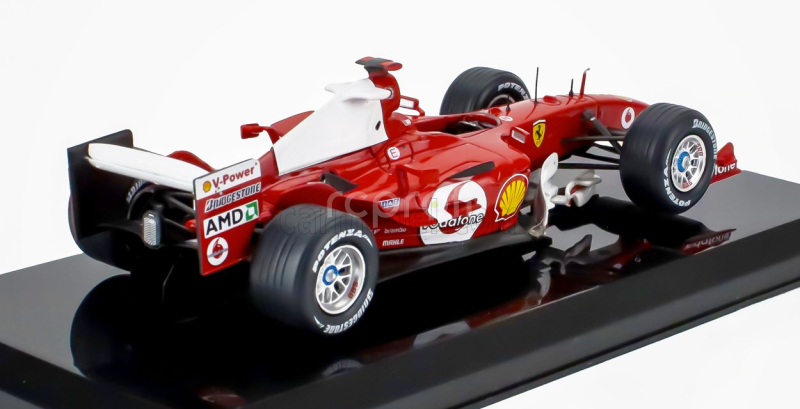 Edicola Ferrari F1  F2004 N 1 World Champion Season 2004 Michael Schumacher - Con Vetrina - With Showcase 1:24 Red