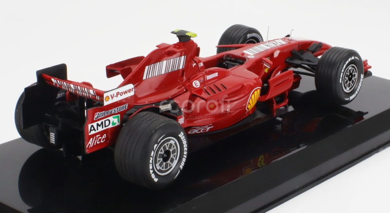 Edicola Ferrari F1  F2007 N 6 World Champion Season 2007 Kimi Raikkonen - Con Vetrina - With Showcase 1:24 F-1 Red Met