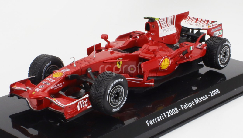 Edicola Ferrari F1  F2008 N 2 Season 2008 Felipe Massa - Con Vetrina - With Showcase 1:24 F-1 Red Met