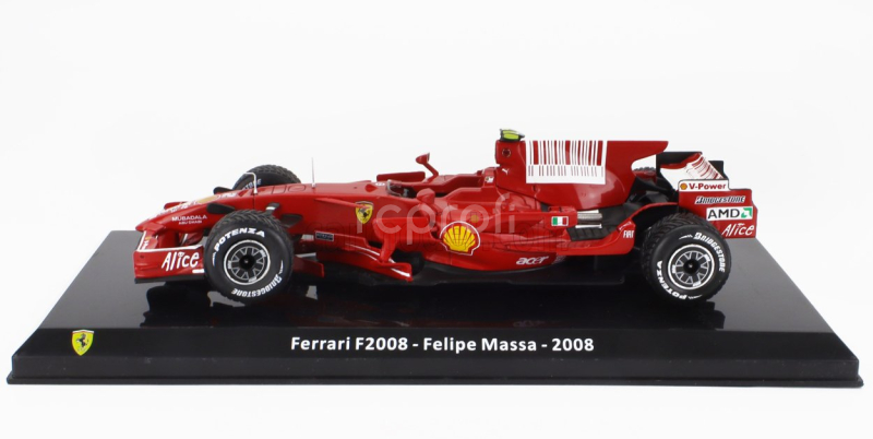 Edicola Ferrari F1  F2008 N 2 Season 2008 Felipe Massa - Con Vetrina - With Showcase 1:24 F-1 Red Met