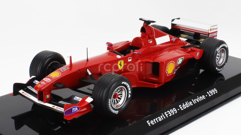 Edicola Ferrari F1 F399 Scuderia Ferrari N 4 Season 1999 Eddie Irvine - Con Vetrina - With Showcase 1:24 Red