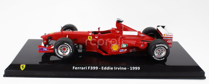 Edicola Ferrari F1 F399 Scuderia Ferrari N 4 Season 1999 Eddie Irvine - Con Vetrina - With Showcase 1:24 Red