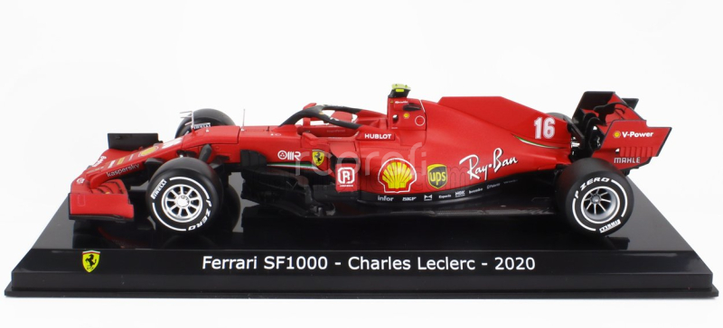 Edicola Ferrari F1  Sf1000 Team Scuderia Ferrari Mission Winnow N 16 Season 2020 Charles Leclerc - Con Vetrina - With Showcase 1:24 Matt Red