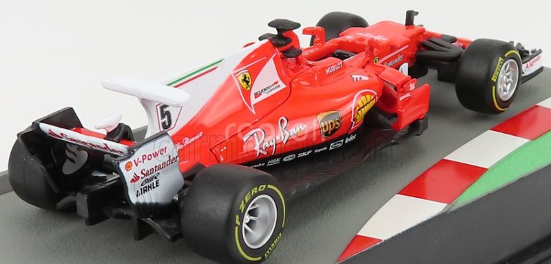 Edicola Ferrari F1  Sf70h N 5 Season 2017 Sebastian Vettel 1:43 Červená Bílá