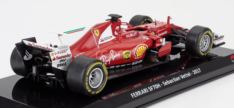 Edicola Ferrari F1  Sf70h N 5 Season 2017 Sebastian Vettel - Blister Box 1:24 Červená Bílá