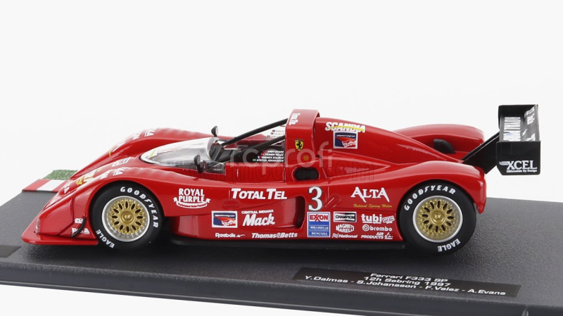 Edicola Ferrari F333 Sp 4.0l V12 Team Scandia N 3 Winner 12h Sebring 1997 Yannick Dalmas - Stefan Johansson - Fermin Velez - Andy Evans 1:43 Red