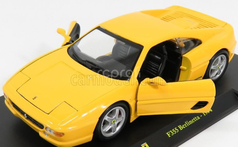 Edicola Ferrari F355 Berlinetta 1994 - Con Vetrina - With Showcase 1:24 Žlutá