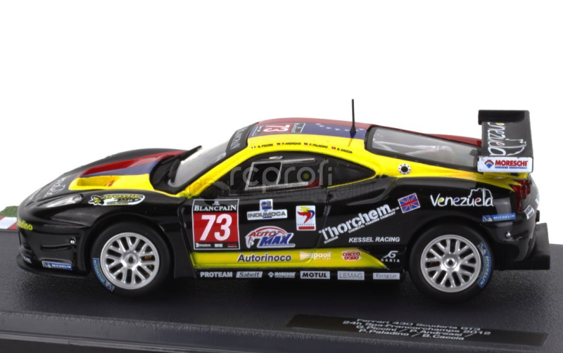 Edicola Ferrari F430 Gt3 Scuderia Team Kessel Racing N 73 24h Spa Francorchamps 2012 Paolo Andreasi - Pablo Paladino - Giacomo Piccini - Beniamino Caccia 1:43 Černá Žlutá Modrá Červená