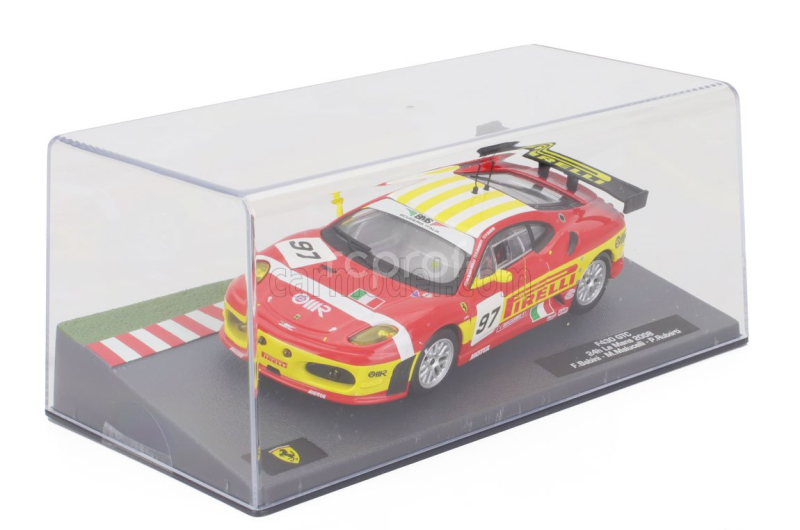 Edicola Ferrari F430gt 4.0l V8 Team Bms Scuderia Italia N 97 2nd Lmgt2 Class 24h Le Mans 2008 Matteo Malucelli - Paolo Ruberti - Fabio Babini 1:43 Červená Žlutá