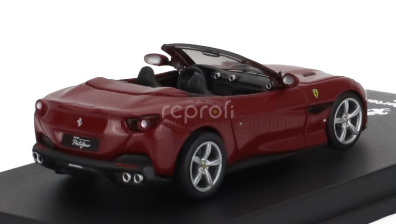 Edicola Ferrari Portofino Cabriolet Open 2018 - Con Vetrina - With Showcase 1:64 Rosso Mugello - Tmavě Červená