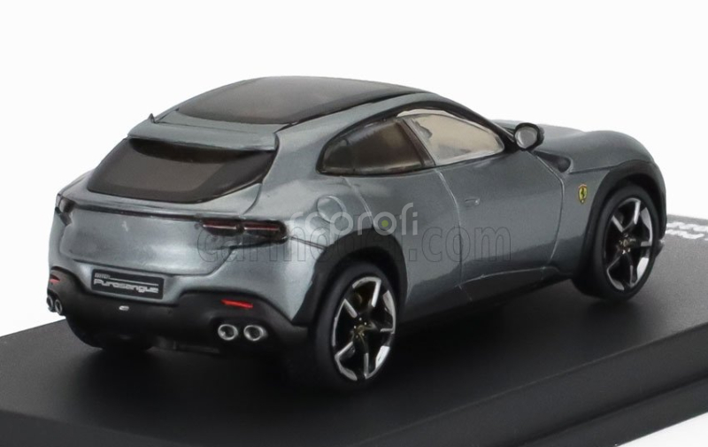 Edicola Ferrari Purosangue Suv 2022 - Con Vetrina - With Showcase 1:64 Grigio Silverstone - Grey Met