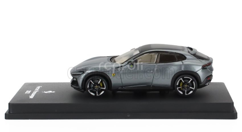 Edicola Ferrari Purosangue Suv 2022 - Con Vetrina - With Showcase 1:64 Grigio Silverstone - Grey Met