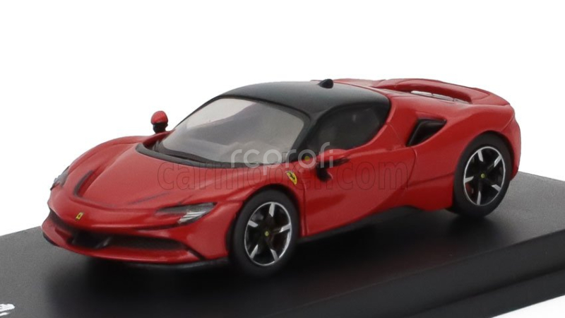 Edicola Ferrari Sf90 Stradale Hybrid 1000hp 2019 - Con Vetrina - With Showcase 1:64 Rosso Corsa - Červená