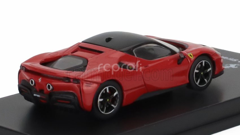 Edicola Ferrari Sf90 Stradale Hybrid 1000hp 2019 - Con Vetrina - With Showcase 1:64 Rosso Corsa - Červená