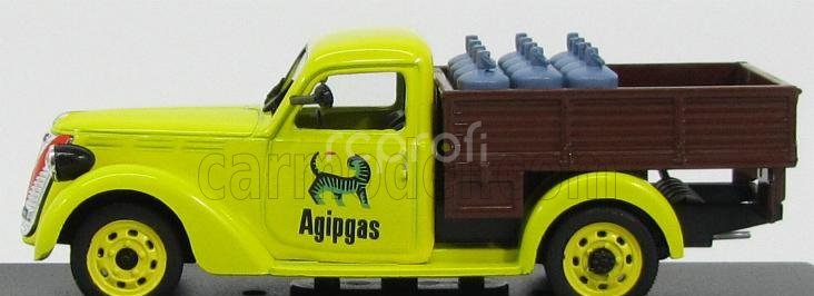Edicola Fiat 1100 Elr Camioncino Pick-up Agipgas 1954 1:43 Žlutě Hnědá