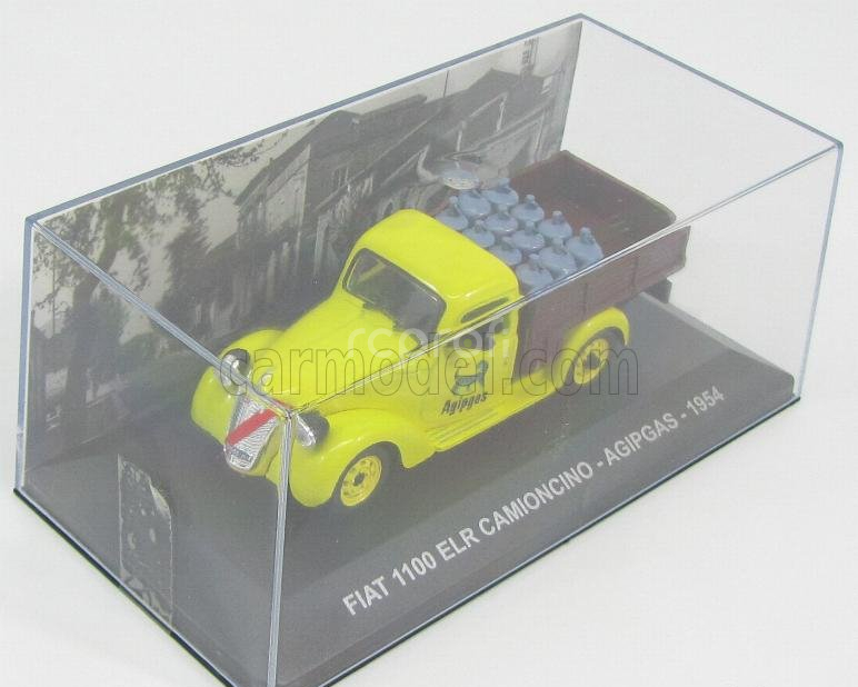 Edicola Fiat 1100 Elr Camioncino Pick-up Agipgas 1954 1:43 Žlutě Hnědá