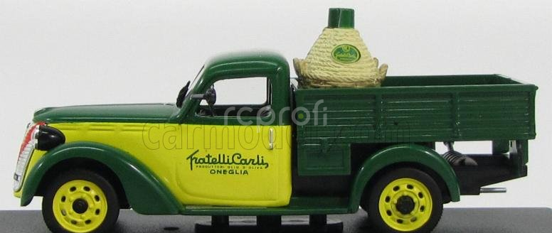 Edicola Fiat 1100 Elr Camioncino Pick-up Olio Carli 1953 1:43 Tmavě Zelená Žlutá