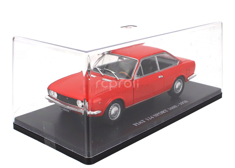 Edicola Fiat 124 1600 Sport 1970 - Con Vetrina - With Showcase 1:24 Red
