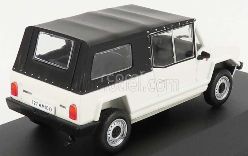 Edicola Fiat 127 Amico Soft-top Closed 1980 - Con Vetrina - With Showcase 1:43 Bílá Černá