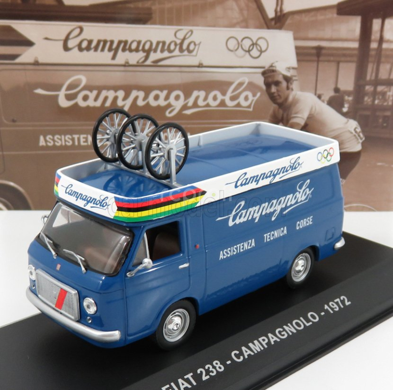 Edicola Fiat 238 Van Campagnolo Assistenza Corse 1972 1:43 Modrá Bílá