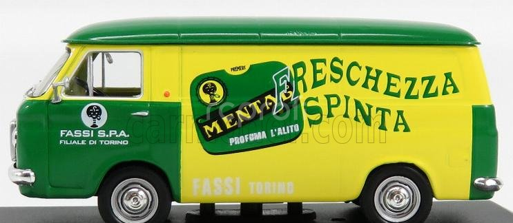 Edicola Fiat 238 Van Mental 1969 1:43 Zelená Žlutá