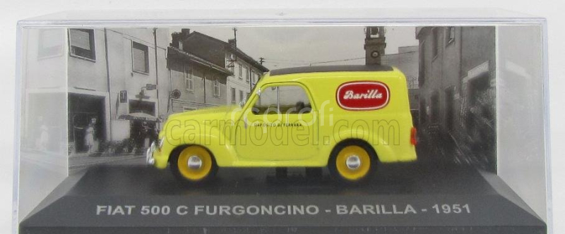 Edicola Fiat 500c Furgoncino Van Barilla 1951 1:43 Žlutá