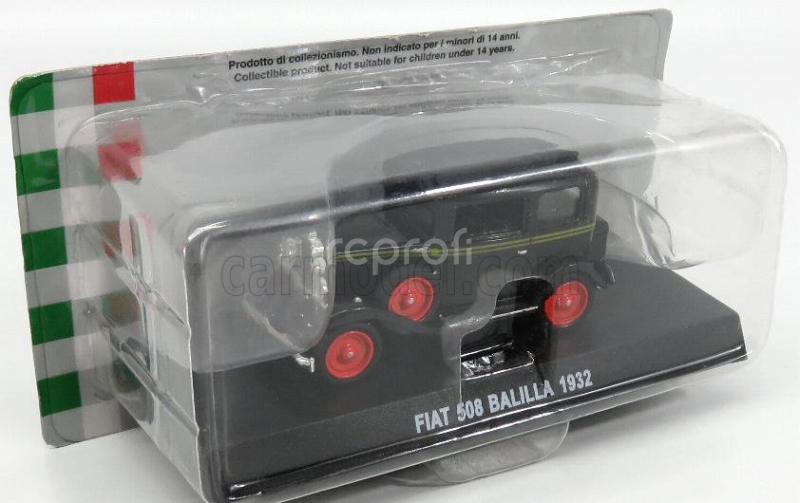 Edicola Fiat 508 Balilla 1932 - Damage Blister 1:43 Černá Červená