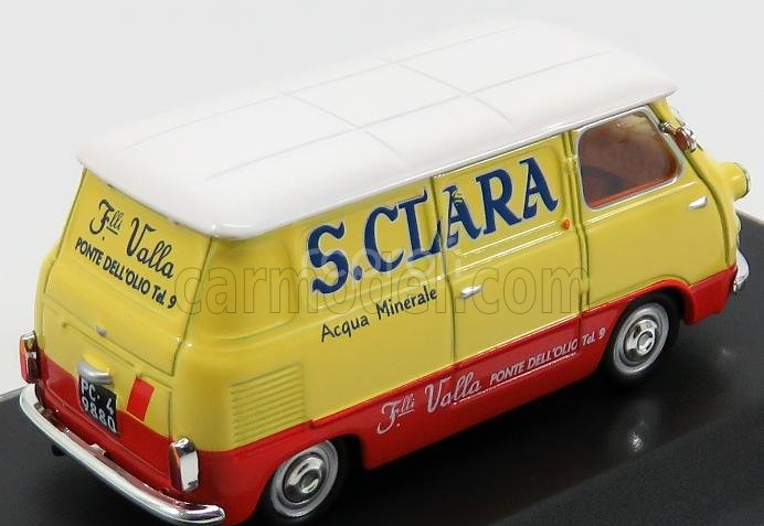 Edicola Fiat 600 Furgone Van Santa Clara 1962 1:43 Žlutá Červená Bílá