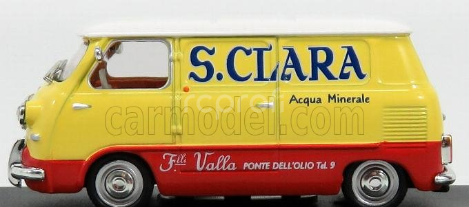 Edicola Fiat 600 Furgone Van Santa Clara 1962 1:43 Žlutá Červená Bílá