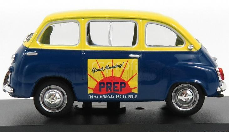 Edicola Fiat 600 Multipla Crema Medicata Prep 1953 1:43 Modrá Žlutá