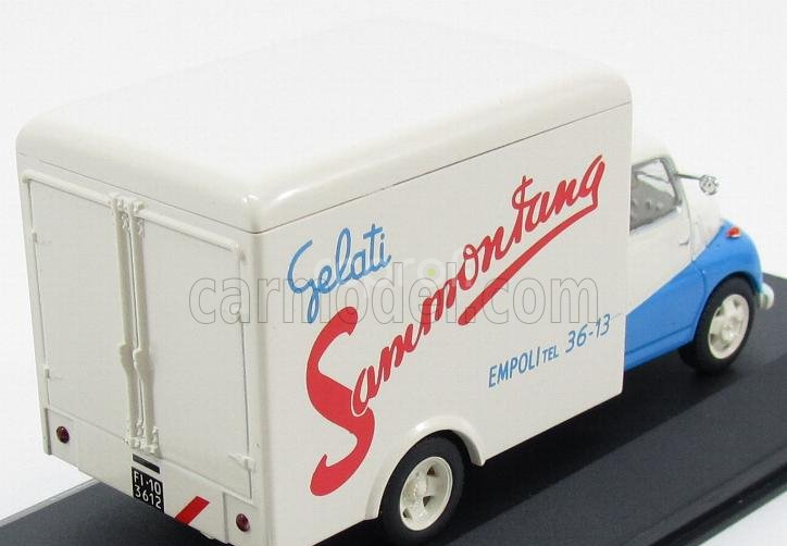 Edicola Fiat 615 Van Frigo Sammontana 1957 1:43 Velmi Světle Žlutá Modrá