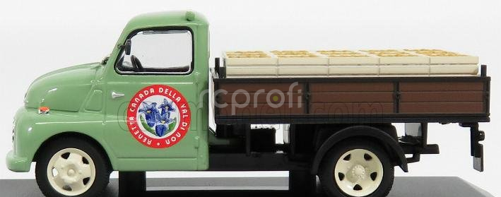 Edicola Fiat 615n Truck Consorzio Mele Val Di Non 1953 1:43 Zelená Hnědá