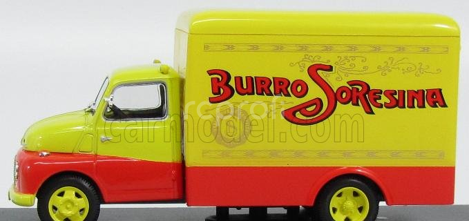 Edicola Fiat 615n Truck Van Frigorifero 1955 - Burro Latteria Soresina 1:43 Žlutá Červená