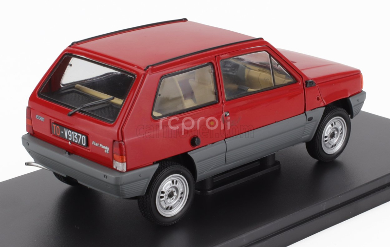 Edicola Fiat Panda 45 1980 - Con Vetrina - With Showcase 1:24 Červená Šedá