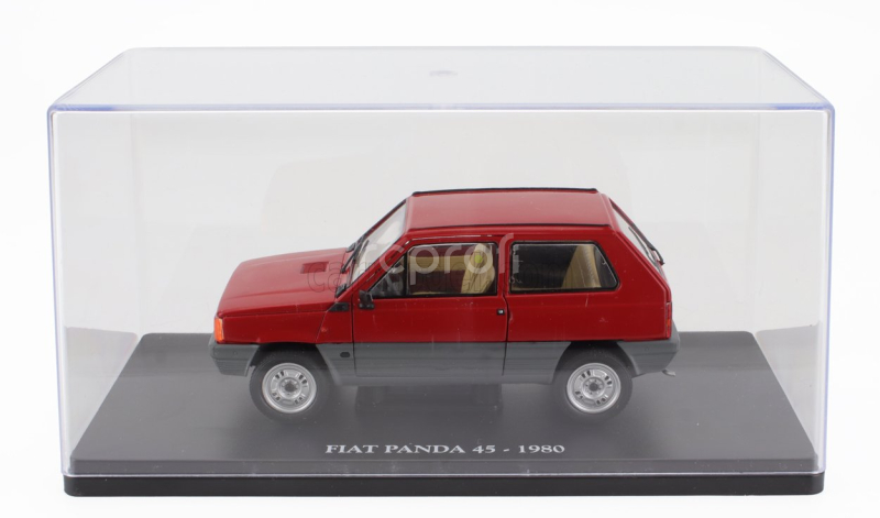 Edicola Fiat Panda 45 1980 - Con Vetrina - With Showcase 1:24 Červená Šedá