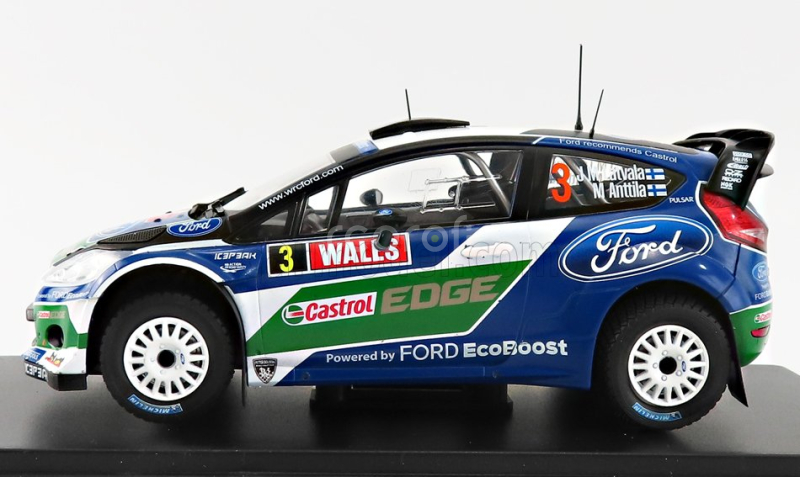 Edicola Ford england Fiesta R5 N 3 Rally Wales Gb 2012 J.m Latvala - M.anttila 1:24 Modrá Bílá Zelená