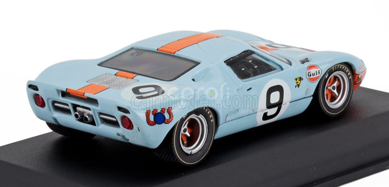 Edicola Ford usa Gt40 4.9l V8 Team Jw Automotive Engineering Gulf N 9 Winner 24h Le Mans 1968 Lucien Bianchi - P.rodriguez 1:43 Světle Modrá Oranžová
